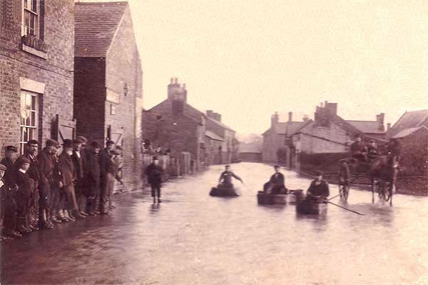 Bangor-on-Dee High Street Flood Early 1900's
