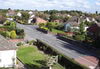 View looking down onto and across Overton Road Bangor-on-Dee